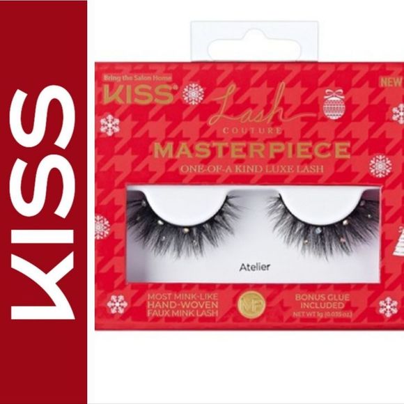 Kiss Lash Couture Masterpiece One-Of-A-Kind Luxe Lash w/Rhinestones - Picture 1 of 9